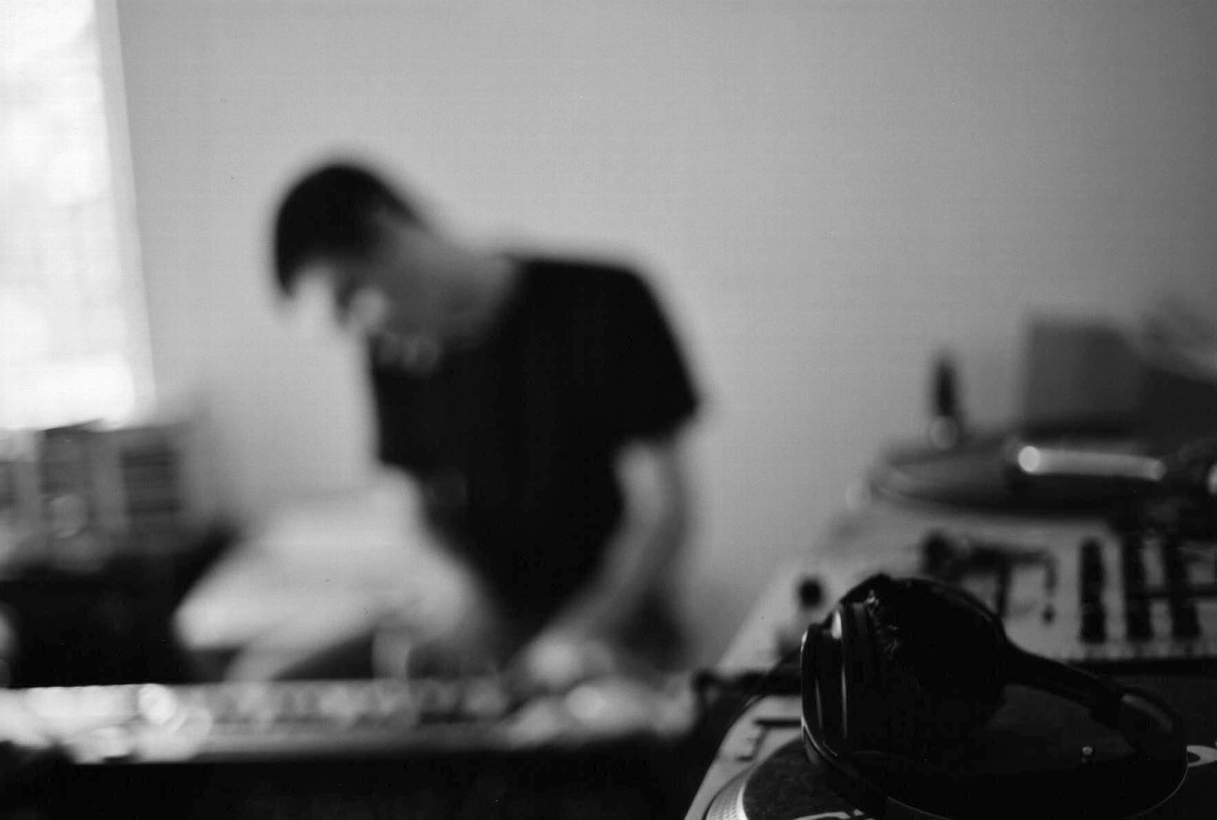 David A. Powers in the studio